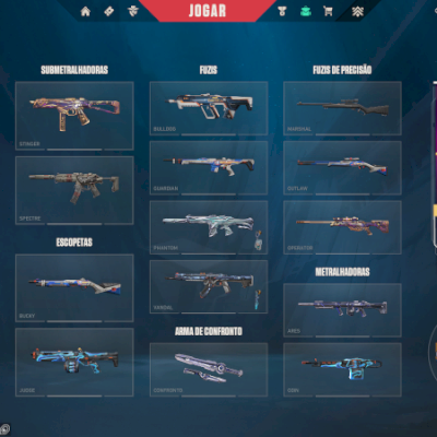 CONTA DE VALORANT - 3 FACA - 5 VANDAL - 4 PHANTOM