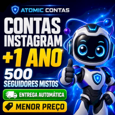 🚨 CONTA INSTAGRAM + DE 1ANO + 500 SEG BR ENTREGA AUTOMÁTICA + MENOR PREÇO 🚨