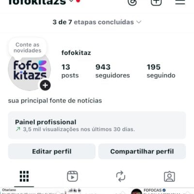 Conta Instagram seguidores reais nicho fofoca