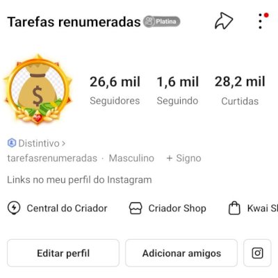 Conta Kwai com mais de 26K de seguidores