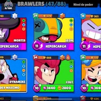 Conta de brawl star mt boa com 11k de trofeu , mt boa pra qm quer iniciar