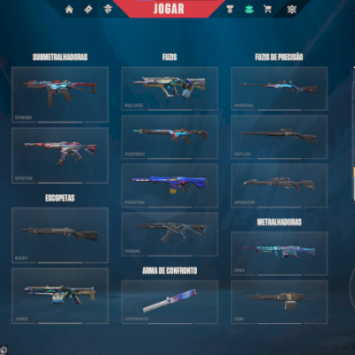 Conta Valorant Nível 183 | Todos os Agentes | Sem Rank | Com Várias Skins
