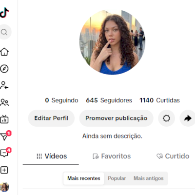 CONTA TIK TOK 645 SEG E 1,1K DE CURTIDAS (CONTAS TIK TOK)
