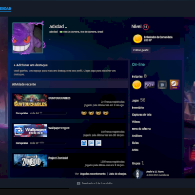 Vendo conta da Steam com 123 Jogos + 43 Tests