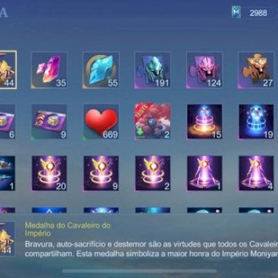 CONTA ANTIGA MOBILE LEGENDS - EX MITICO COM 50 SKINS