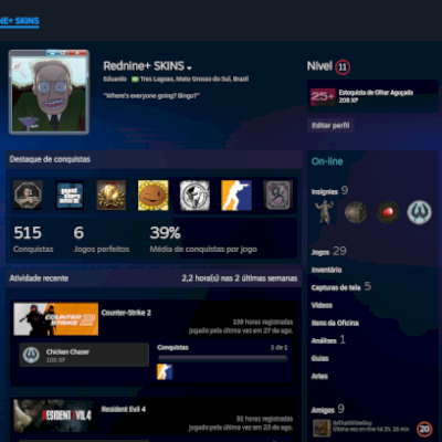Conta da Steam com jogos REALMENTE interessantes (nivel 11)