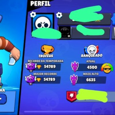 Conta de BRAWL STARS, 54k de trofeus, + de 220 skins e muito mais!