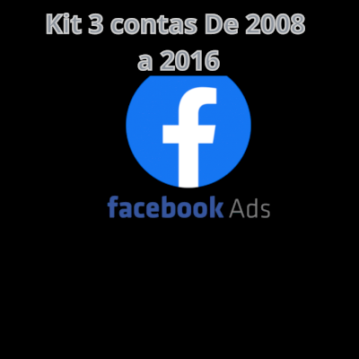 Kit com 3 contas de Facebook criadas a mais de 8 anos