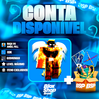 CONTA BLOX FRUITS > 😇RAÇA V4 ANGEL FULL + ⚔️CDK + 👊GODHUMAN + LEVEL MÁXIMO