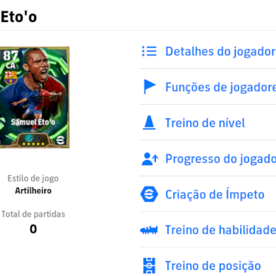 Conta efootball com Etoo 107