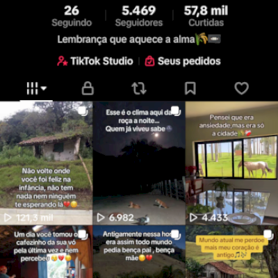 Vendo uma conta do tik Tok 5.400 seguidores, conta apta para o tik tok shop