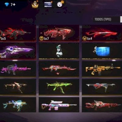 CONTA DE FREE FIRE COM 7 ANOS DE CRIADA