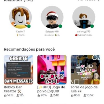 Conta com skin do pou e mais