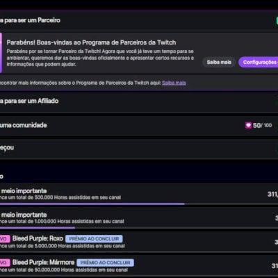Conta verificada na twitch