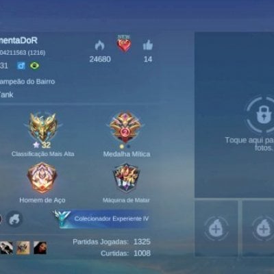 Vendo conta NV 31 . Elo atual épico 1 elo mais auto mítico 32 estrela. 74 skin