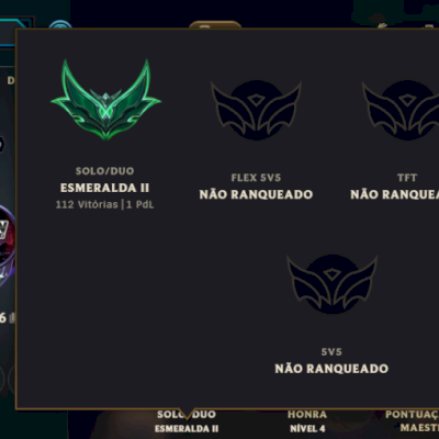 Conta Esmeralda III, Todos os Campeões, 103 Skins (2 Ultimate), Nível 209