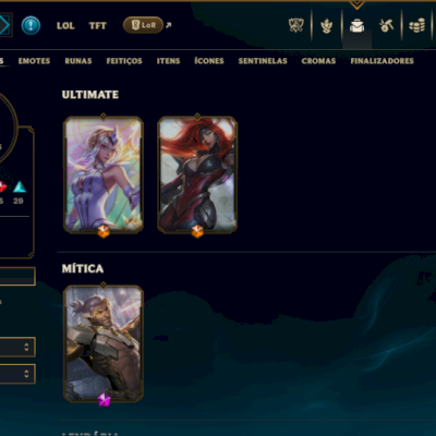 Unranked com 110 CHamps e 67 Skins +1 Prestigio do Sylas