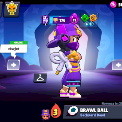 VENDE-SE CONTA DE BRAWL STARS, COM 56 MIL TROFÉUS E 521 GEMAS.