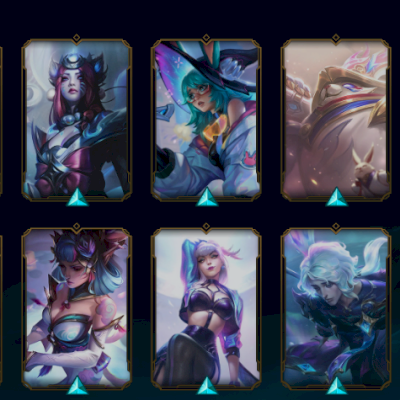 conta com 77 skins no lol e wr com 67 skins conta feminina