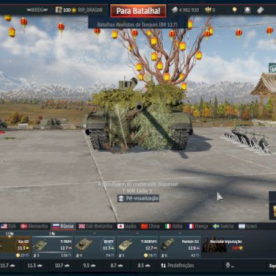 Conta Focada nos Tanques com Alemanha no 10.7 e Russia no 12.7. Nivel 100