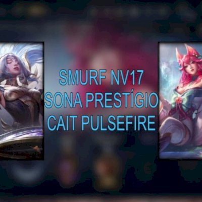 CONTA LOL LV 17 - AHRI FLORESCER ESPIRITUAL + CAIT PULSEFIRE + SKINS REQUIEM