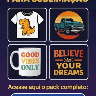 🎁 PACK COM +1500 ARTES PARA SUBLIMAÇÃO