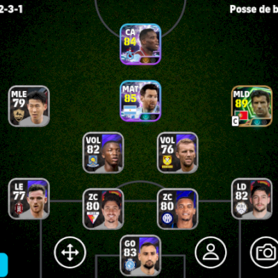 Conta Efootball com Figo 107 e Paul Onuachu 105