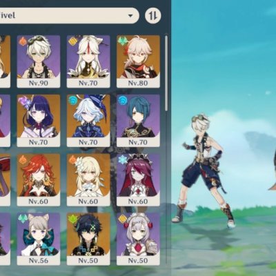 conta com NAVIA + FURINA + RAIDEN + KINNICH + MAVUIKA + KAZUHA