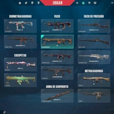 Conta de Valorant desde 2020 com várias skins