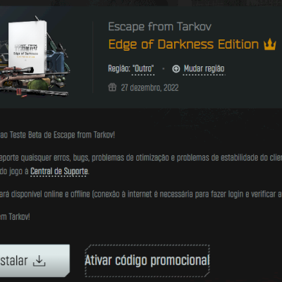 Conta Tarkov versão EOD com Arena Tarkov incluso