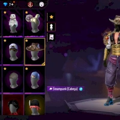 Conta de ff com primeiro passe e stenpunk