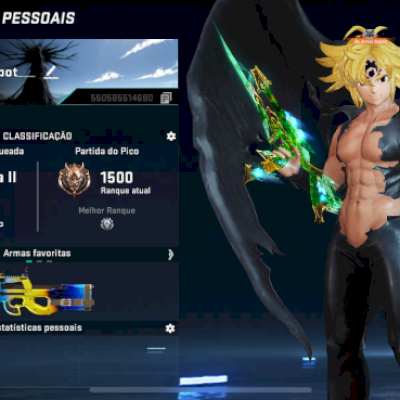 Conta Blood strike com parceria de nanatsu no tais aí e outras skins