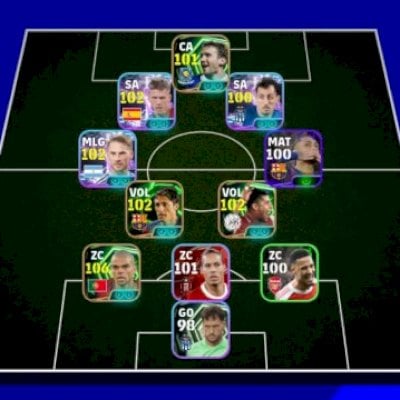 Conta efootball com Pepe 106 e Dani Olmo