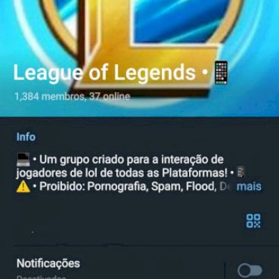 Grupo de League of Legends no Telegram