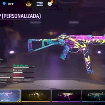 Conta de FF com várias skins