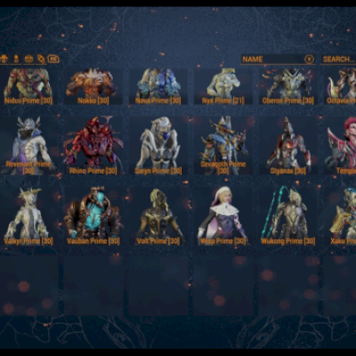 Conta LR5 com Todos os Warframes Prime