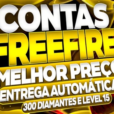 FREE FIRE/CONTAS LEVEL 15/COM 300 DIAMANTES