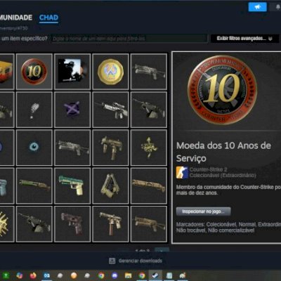 CONTA STEAM ANTIGA COM MAIS DE 10 ANOS - MEDALHAS 5 E 10 ANOS