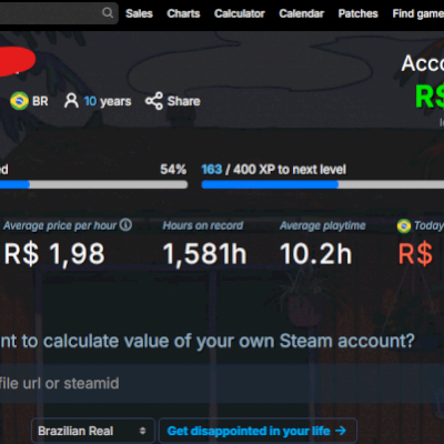 Conta Steam | 286 jogos | Nível 30 | 10 anos