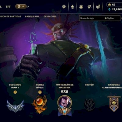 Conta League of Legends 79 Campeões | 58 Skins | Unica Dona