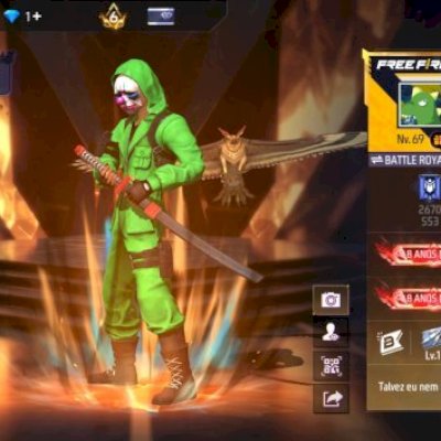 CONTA FF HISTÓRICA (8ANOS) TOP CRIMINAL VERDE, 3 ANGELICAIS +25 PASSES ANTIGOS