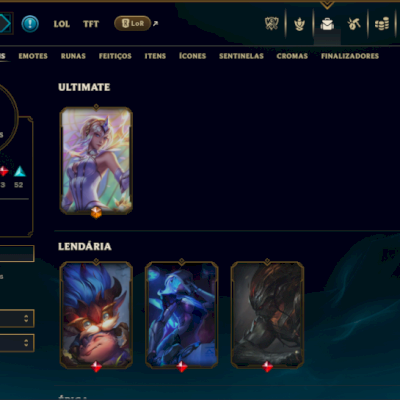 Unranked com 140 Champs e 91 Skins