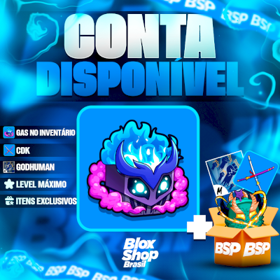 CONTA BLOX FRUITS > 💨GAS NO INVENTÁRIO + ⚔️CDK + 👊GODHUMAN + LEVEL MÁXIMO