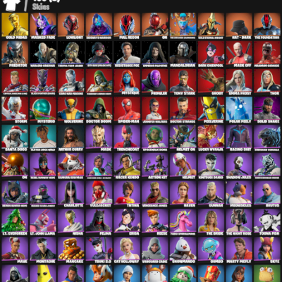Conta Fortnite 100 Skins - Midas de Ouro, Marvel Full, Black Panther e 1500vbuck