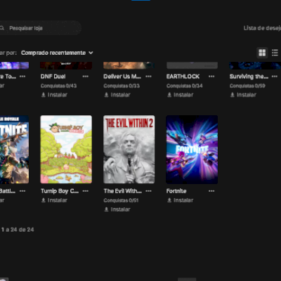 Conta epic games 40R$