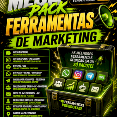 🚀 MEGA PACK FERRAMENTAS DE MARKETING – Automatize e Venda Muito Mais!