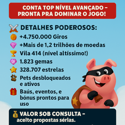 Venda de conta Coin master