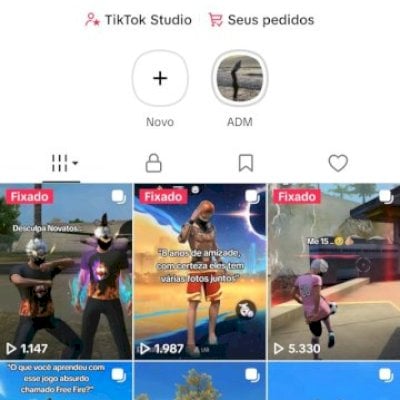Conta Tik Tok pra não começar do zero