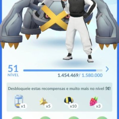 CONTA NIVEL 51 COM DOIS PALKIA SHINY E VÁRIOS POKEMONS COM IV 100%