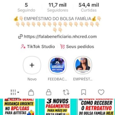 TIKTOK 11.7k SEG • NICHO DE FINANÇAS • MONETIZAÇÃO PRONTA (CREATOR REWARDS)